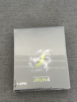 Macromedia JRun 4  Java/J2EE Server for 1 CPU   SEALED BOX NEW!  JRD04D001