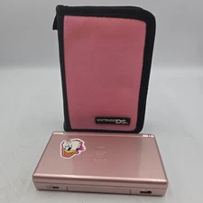 Nintendo DS Lite (USG-001) Metallic Rose Console w/ Case & Stylus Tested