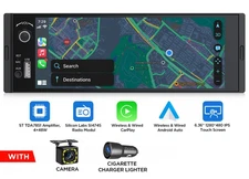 Eonon 6.36" Single 1DIN Car Stereo Radio Wireless Apple Carplay/Android Auto Cam