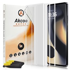 Tempered Glass Screen Protector for Motorola Edge 2024 - UV Set 3 Pack , 9H Har