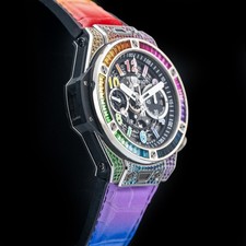 Hublot 421.NX.1117.LR.0999 Big Bang Unico Titanium Rainbow 44mm Gem-Set 2