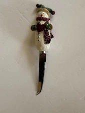 8.5 Inch Serrated Stainless Steel Holiday Snowman Knife