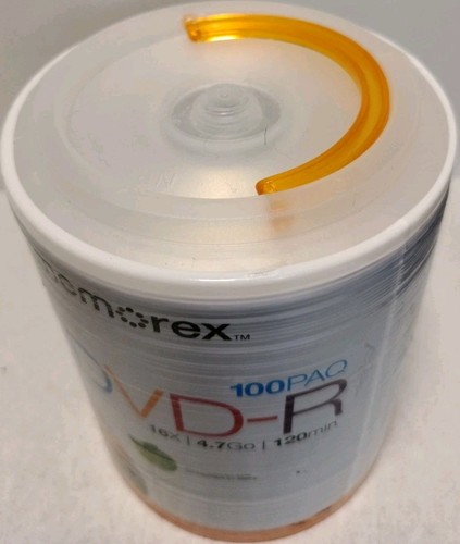 Memorex DVD-R 100 Pack 16X 4.7GB 120 Min Blank Recordable Discs New Sealed Spind - Picture 5 of 6