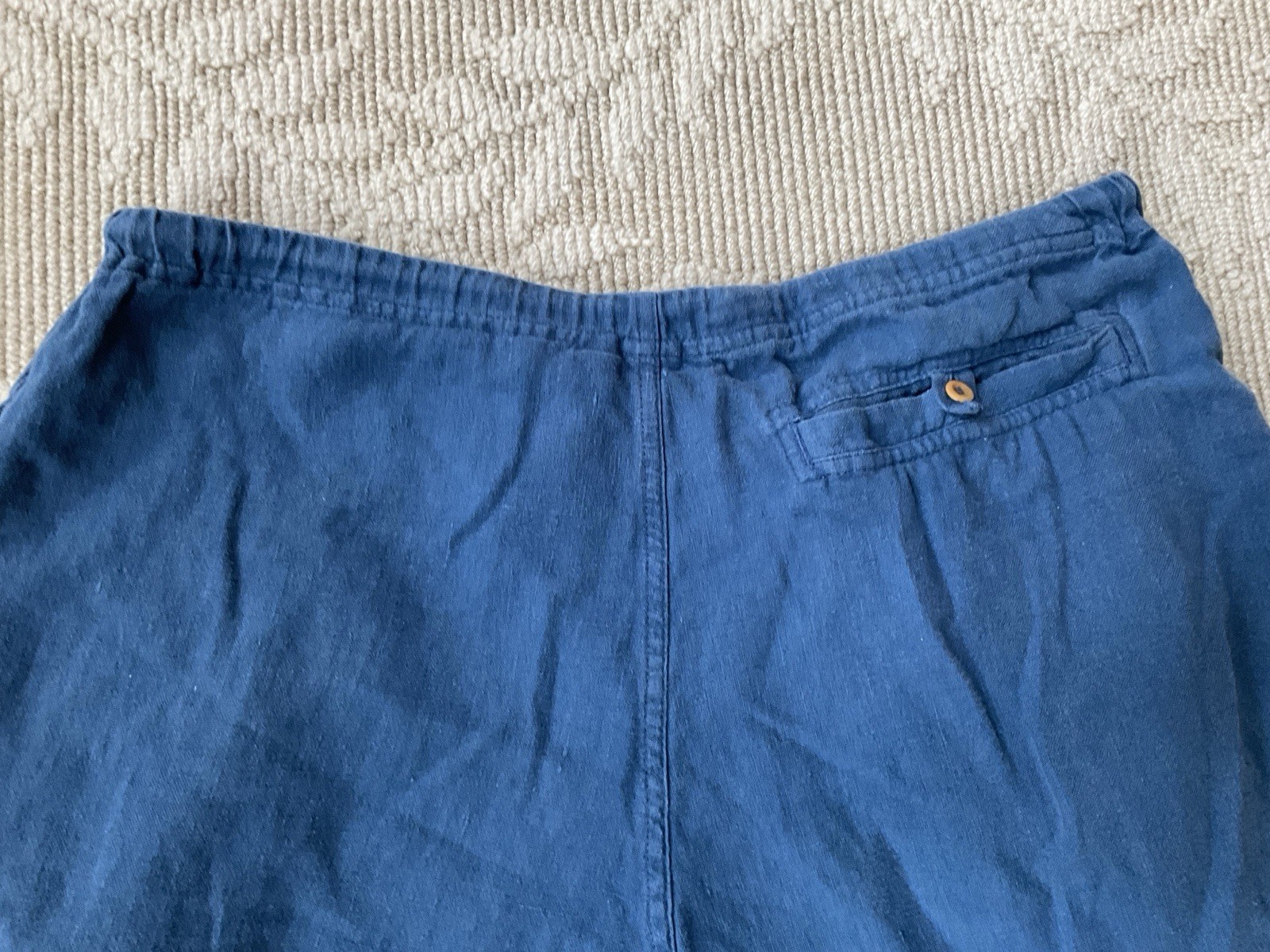 ECOLUTION 100%Hemp Drawstring Pants Royal Blue Me… - image 6