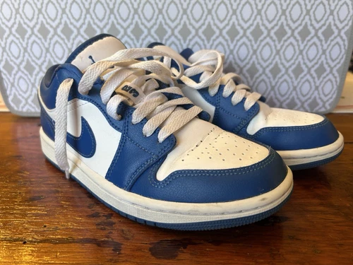 Sneakers Air Jordan 1 Low Marina Blu Taglia 6Y (Donna 7 5)