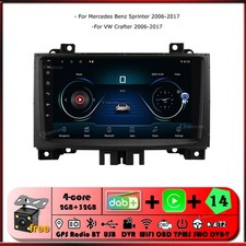 Autoradio 9" Android 14 GPS SAT Navi Carplay DAB per Mercedes Sprinter VW Crafter