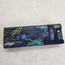 Smiggle Pop Out Pencil Case Calculator Rad Graffiti Navy Blue Grey Stationery