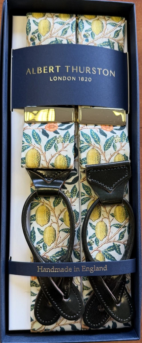 Albert Thurston bretelle Rigata Marrone e blue – Sartoria Natale