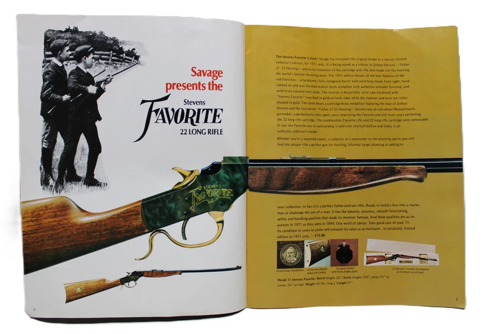 SAVAGE ARMS SPORTING FIREARMS HUNTING RIFLES ADVERTISING  CATALOG 1971 VINTAGE - Image 3 of 4