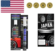 White Tire Paint Pen - Waterproof Permanent Paint pens for Car Wheels Letteri...