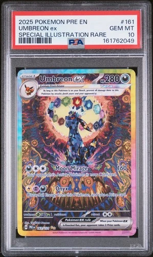 2025 POKEMON PRE EN-PRISMATIC EVOLUTIONS #161 UMBREON EX PSA 10