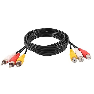 25cm to 10m Extension Cable 3RCA Male to Female Cord for Auditory Video Devices