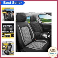 Car Seat Covers Full Set 5 Seats Perforated Faux Leather Waterproof Suv