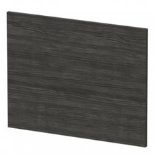 Image of Modern Bathroom Square Shower Bath MFC End Panel - Charcoal Black 680mm