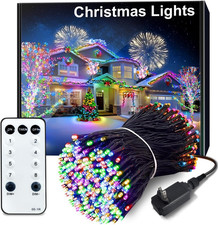 300 LED Outdoor Christmas Lights, 115FT Multicolor with Remote, IP65 Waterproof
