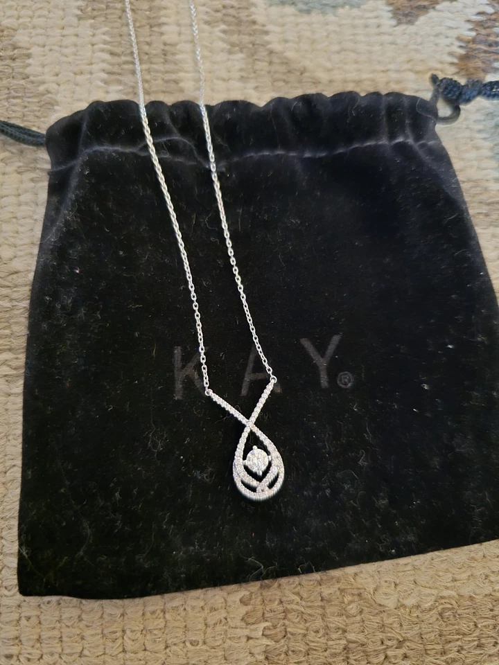 Kay Jewlers White Gold Diamond Necklace - Image 3 of 3