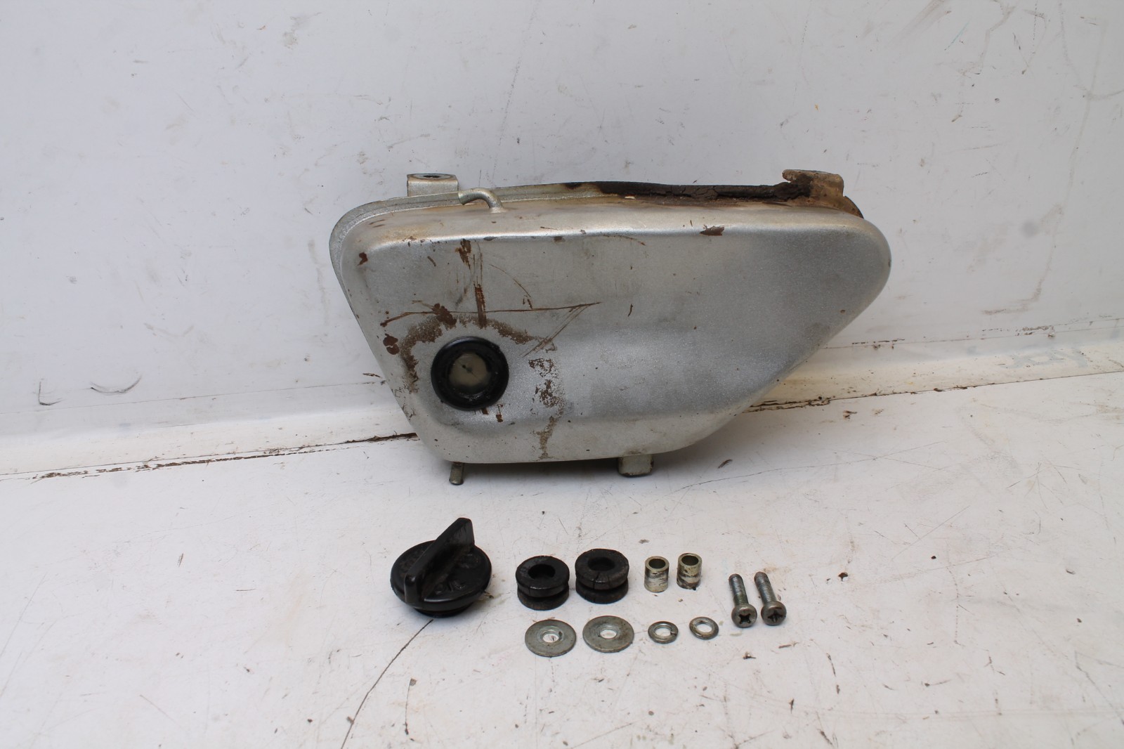 1973 Yamaha LTMX Motorcycle OEM Oil Injection Tank Reservoir - Big Dent