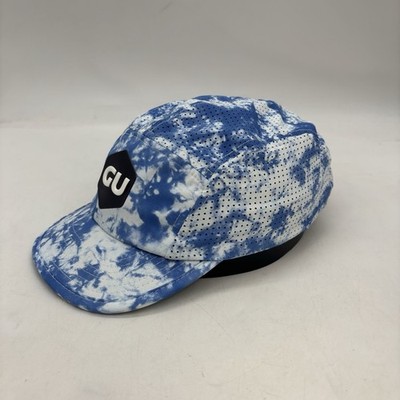 RNNR Hat Unisex Adjustable Blue Mesh Breathable UPF 40 Running 5 Panel GU OSFA