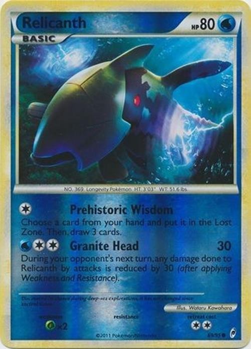 Relicanth - 69/95 - Pokemon Call of Legends Reverse Holo Rare LP