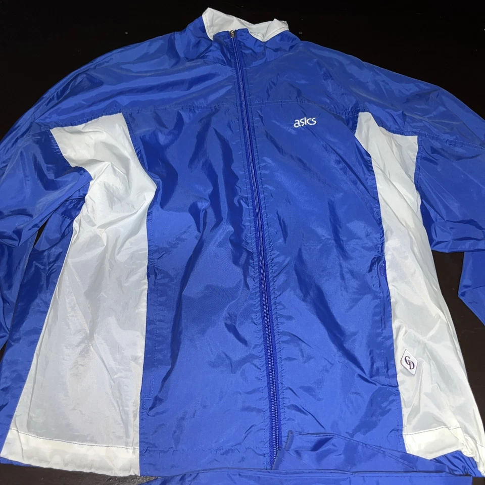 ASICS винтажный трек костюм синий мужской размер большой ** красный DESC ** - Изображение 3 из 4