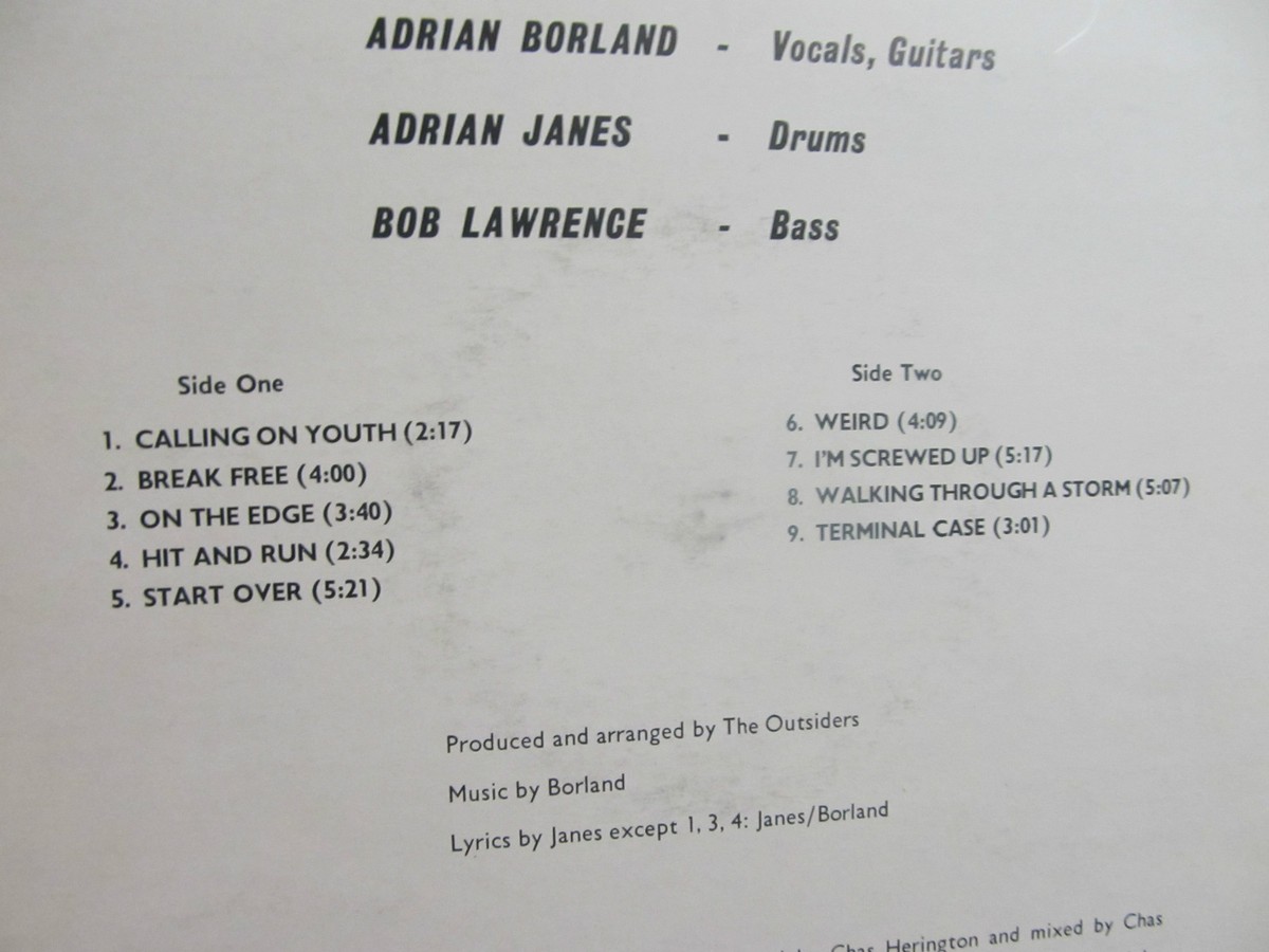 the outsiders calling on youth lp 1977 orig private sound