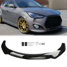 For Hyundai Veloster Glossy Black Front Bumper Splitter Spoiler Lip Body Kit