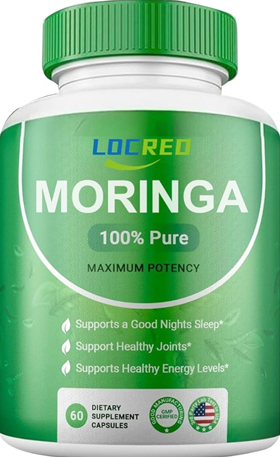 800mg Pure Moringa Powder Capsules - Nutrient-Rich Superfood Boost