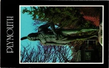 Vintage Postcard- Statue of Indian Chief Massasoit, Plymouth, MA 1960s