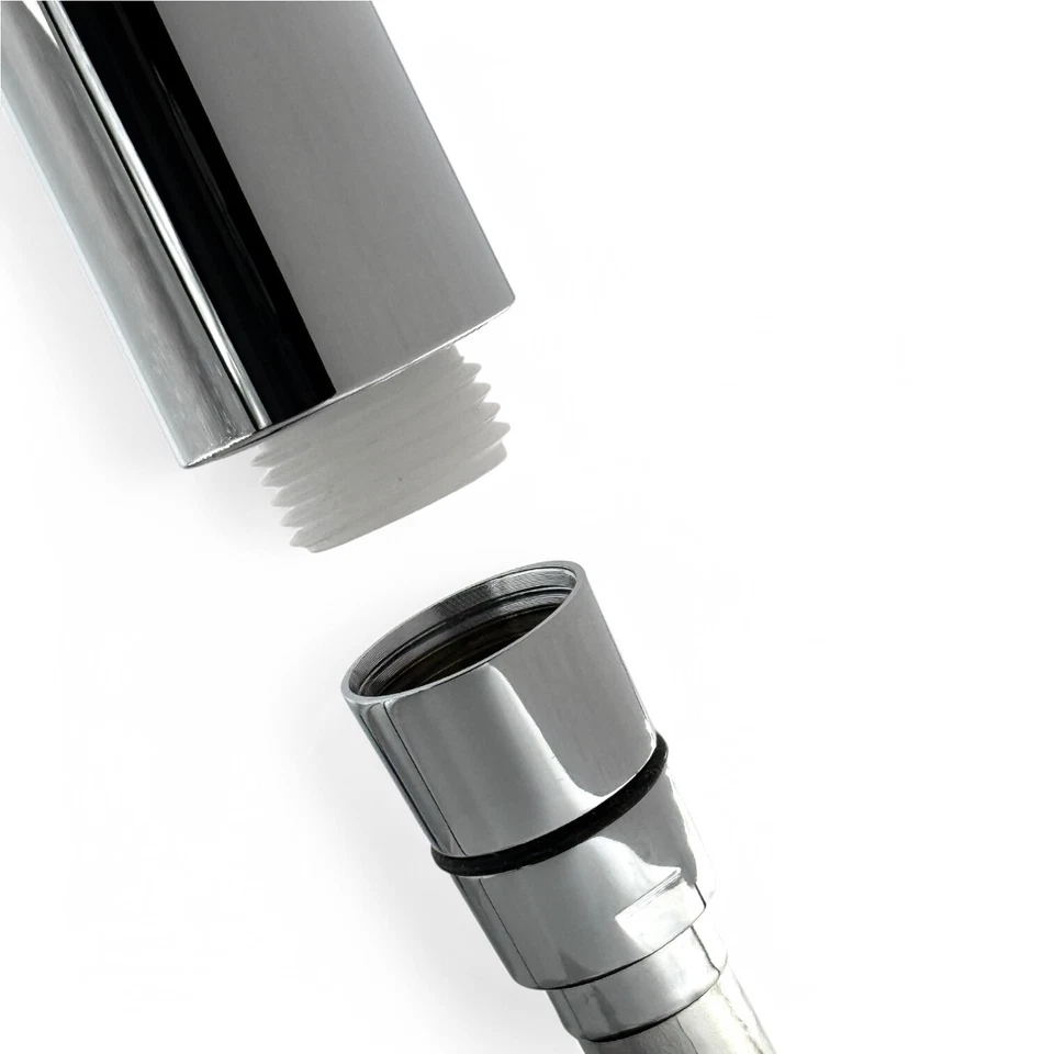 150 CM Silber PVC Duschschlauch mit Messingverschraubung & O-Ring - Universal - Bild 3 von 3