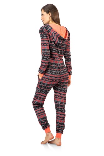 Suéter para mujer Ashford & Brooks lana con cremallera mono con capucha pijama de una pieza - Imagen 3 de 52