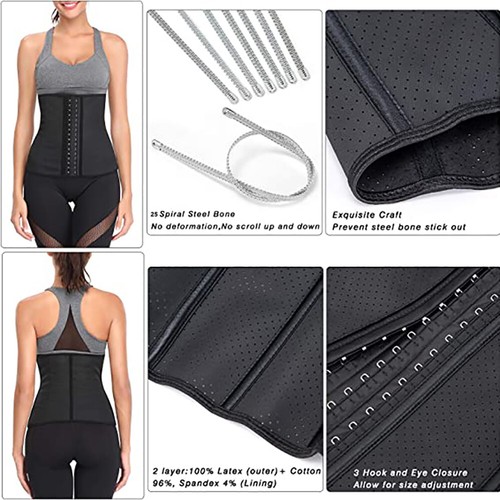 Corset Waist Trainer Training Shaper Body Shapewear Underbust Cincher Tummy Belt - Picture 9 of 24