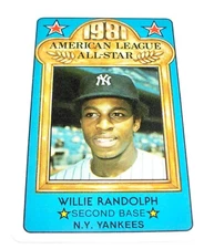 1981 Willie Randolph Perma Graphics All-Star Credit Card #150-ASA8116