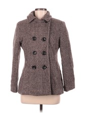 Jason Kole Women Gray Wool Coat M