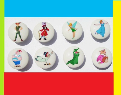 8 Peter Pan Never Land Boys Kids Dresser Drawer Knobs Made As