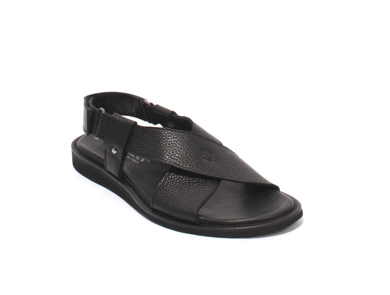 GoodMan 099a Black Leather Slingback Slides Men Comfort Sandals GOODMAN ?? MEN main image 4