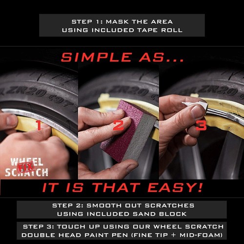 Dark Silver Rim Touch Up Paint Kit, Car Wheel Scratch Repair Kit, Wheel Touch Up - Picture 8 of 9