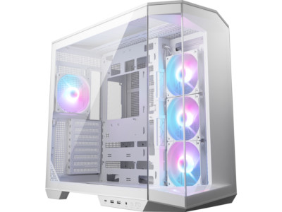 MSI MAG PANO 100R PZ White Project Zero Mid Tower ATX Gaming Case, Tempered Glas