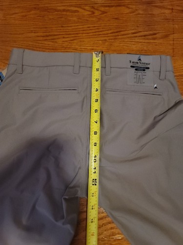 Tailor Vintage Men's 30(32)x29Luxe Performance Tech Pants Olive Canaan Slim Fit - Picture 6 of 8