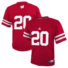 Wisconsin Badgers Adidas NCAA Boys #20 Home Football Jersey