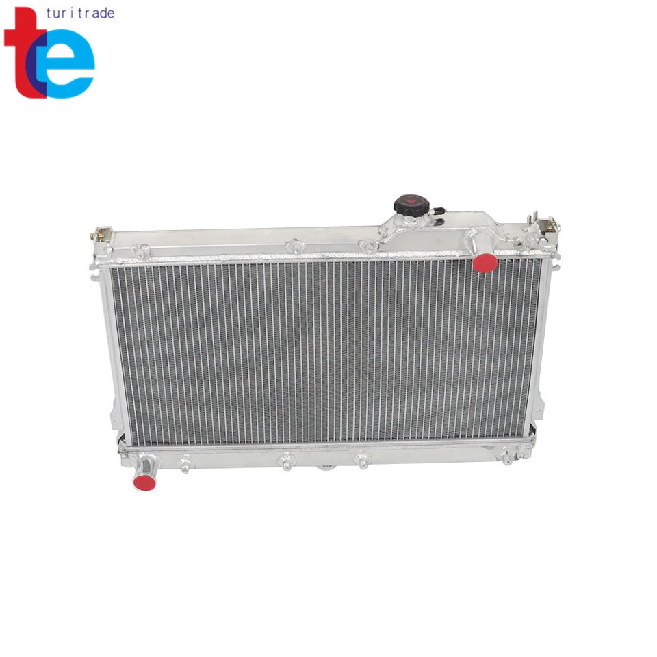 Radiador de carreras con núcleo de aluminio completo de 2 filas atornillado para Mazda Miata MX-5 1,6 L i4 Foto 2 de 4