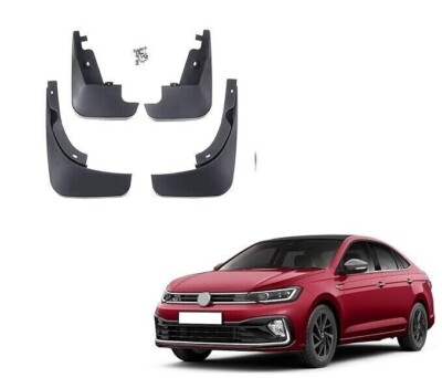Kotflügel Spritzschutz Schwarz Kunststoff Vorne Hinten Für Volkswagen Virtus
