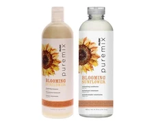 Rusk Puremix Blooming Sunflower Volumizing Shampoo & Conditioner 35 oz Bundle