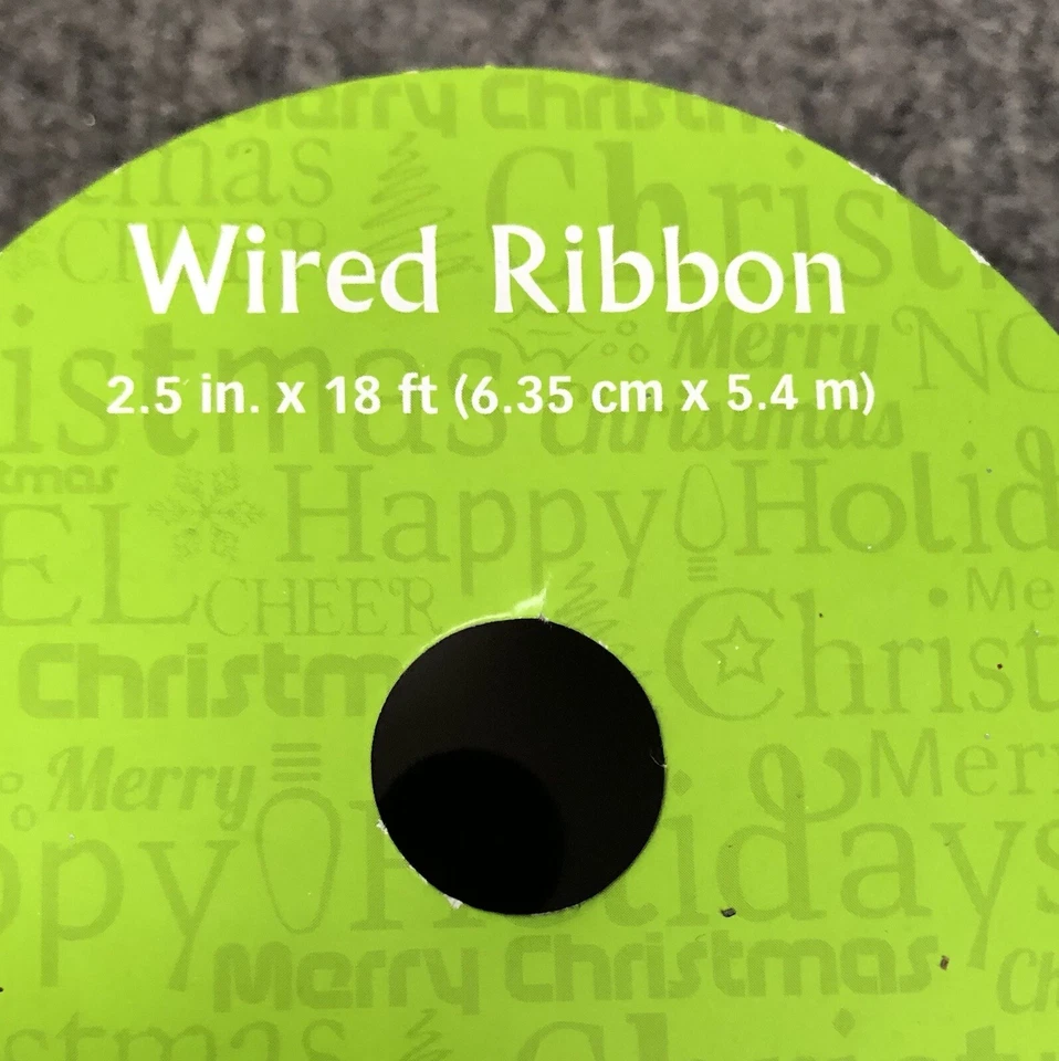 Lot Of 3 Sheer 2 1/2” Wire Edged Poinsettia Christmas Ribbon 4 Yards Each New - Image 3 of 3