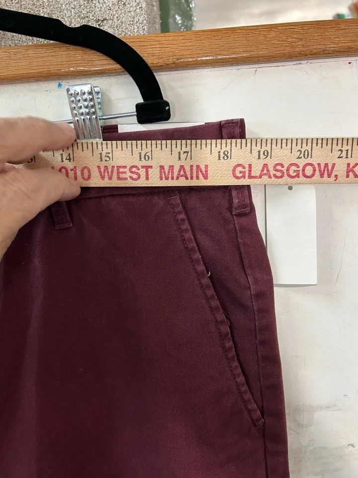 IZOD Men's Saltwater Stretch Flat Front Slim Fit Chino Pant Size 36X34 Burgundy - Image 3 of 4