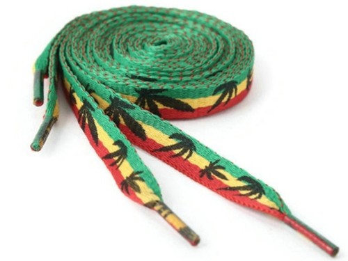 Rasta Jamaica Shoelace Dope Marley Ganja Soccer Blunt Shoe String Boot Lace Weed - Picture 1 of 6
