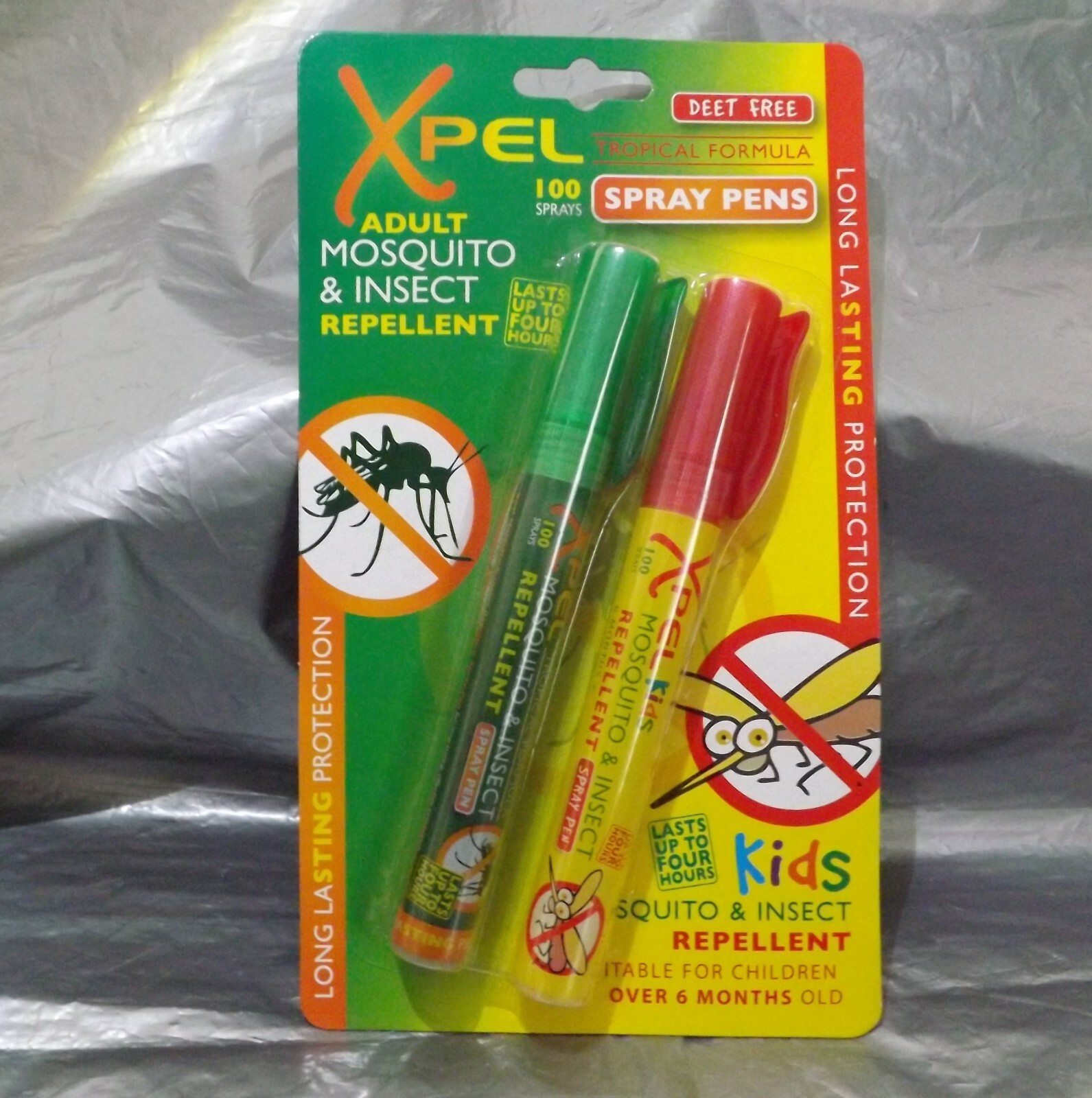Xpel Deet Free Mosquito Insect Repellent Spray Pens 2 Pack Adult Kids Tropical