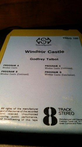 8 track cartridge Royal family.. Windsor Castle / Tower of London Soundguide - Picture 2 of 3