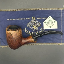 Nording, “F”, Free Hand w Natural Rim, Vintage Estate Pipe