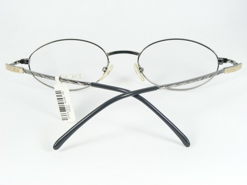 ESCADA E0144 E58 GUNMETAL /GOLD EYEGLASSES GLASSES FRAME 49-18-135mm France - Picture 3 of 10