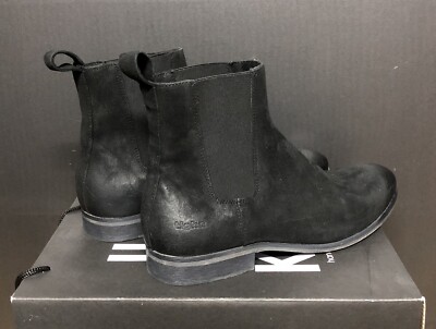 Neu Tigha Chelsea Boots Wildleder Leder 45 Schwarz Slim 190  Young Poets Society
